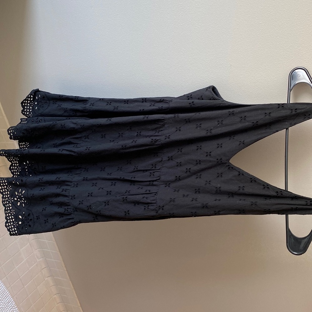 Black eyelet dress
